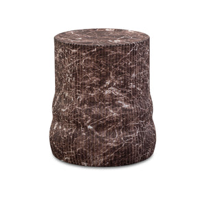 Cilla Red Faux Levanto Marble Indoor/Outdoor Concrete Side Table by TOV Furniture at Eve Furniture