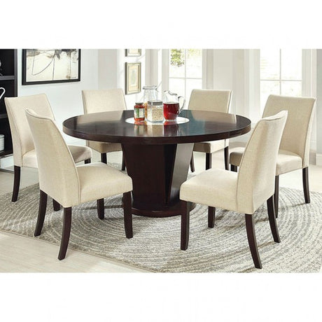 Cimma Espresso 7-Piece Dining Room Set by Furniture of America at Eve Furniture