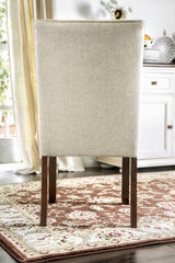 Cimma Espresso/Ivory Side Chair, Set of 2 by Furniture of America at Eve Furniture