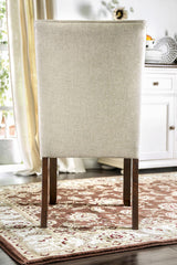 Cimma Espresso/Ivory Side Chair, Set of 2 by Furniture of America at Eve Furniture