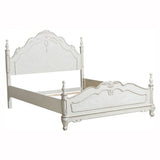 Cinderella Antique White Full Poster Bed by Homelegance at Eve Furniture