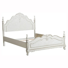 Cinderella Antique White Full Poster Bed by Homelegance at Eve Furniture