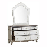 Cinderella Antique White Mirror (Mirror Only) by Homelegance at Eve Furniture