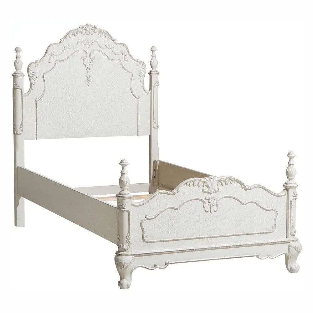 Cinderella Antique White Poster Youth Bedroom Set by Homelegance at Eve Furniture