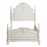 Cinderella Antique White Twin Poster Bed by Homelegance at Eve Furniture