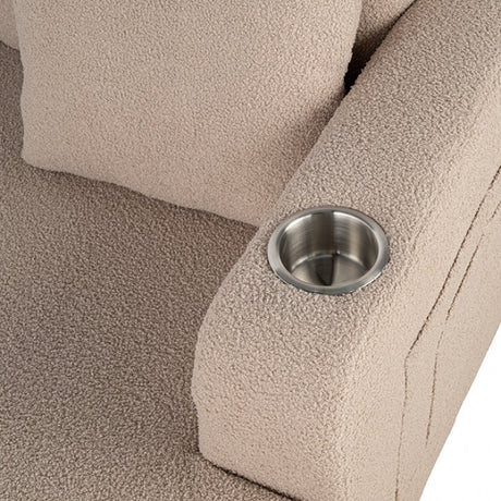 Cinderford Beige Sofa by Furniture of America at Eve Furniture