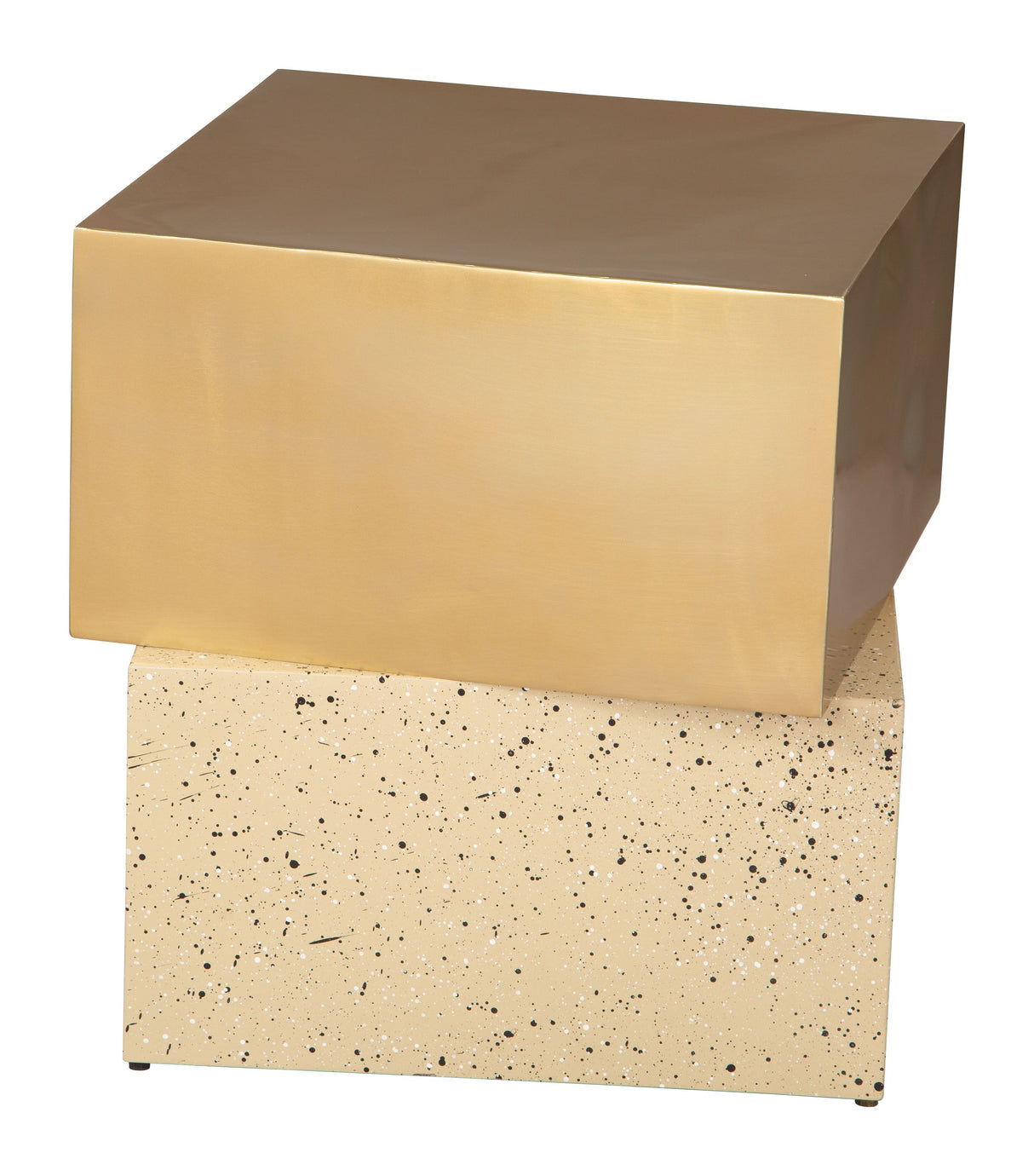 Cinza Side Table Gold & Beige by Zuomod at Eve Furniture