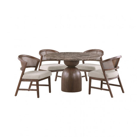 Cirava Dark Brown 5-Piece Dining Room Set by Furniture of America at Eve Furniture