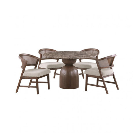 Cirava Dark Brown 5-Piece Dining Room Set by Furniture of America at Eve Furniture