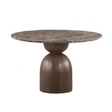 Cirava Dark Brown Round Dining Table by Furniture of America at Eve Furniture