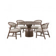 Cirava Dark Brown/White 5-Piece Dining Room Set by Furniture of America at Eve Furniture