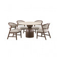 Cirava Travertine/White 5-Piece Dining Room Set by Furniture of America at Eve Furniture