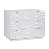 Cirrus White Three-Drawer Chest by Crestview at Eve Furniture