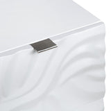 Cirrus White Three-Drawer Chest by Crestview at Eve Furniture