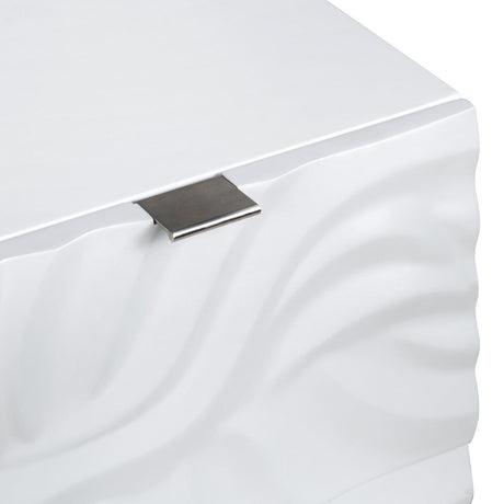 Cirrus White Three-Drawer Chest by Crestview at Eve Furniture