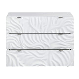 Cirrus White Three-Drawer Chest by Crestview at Eve Furniture