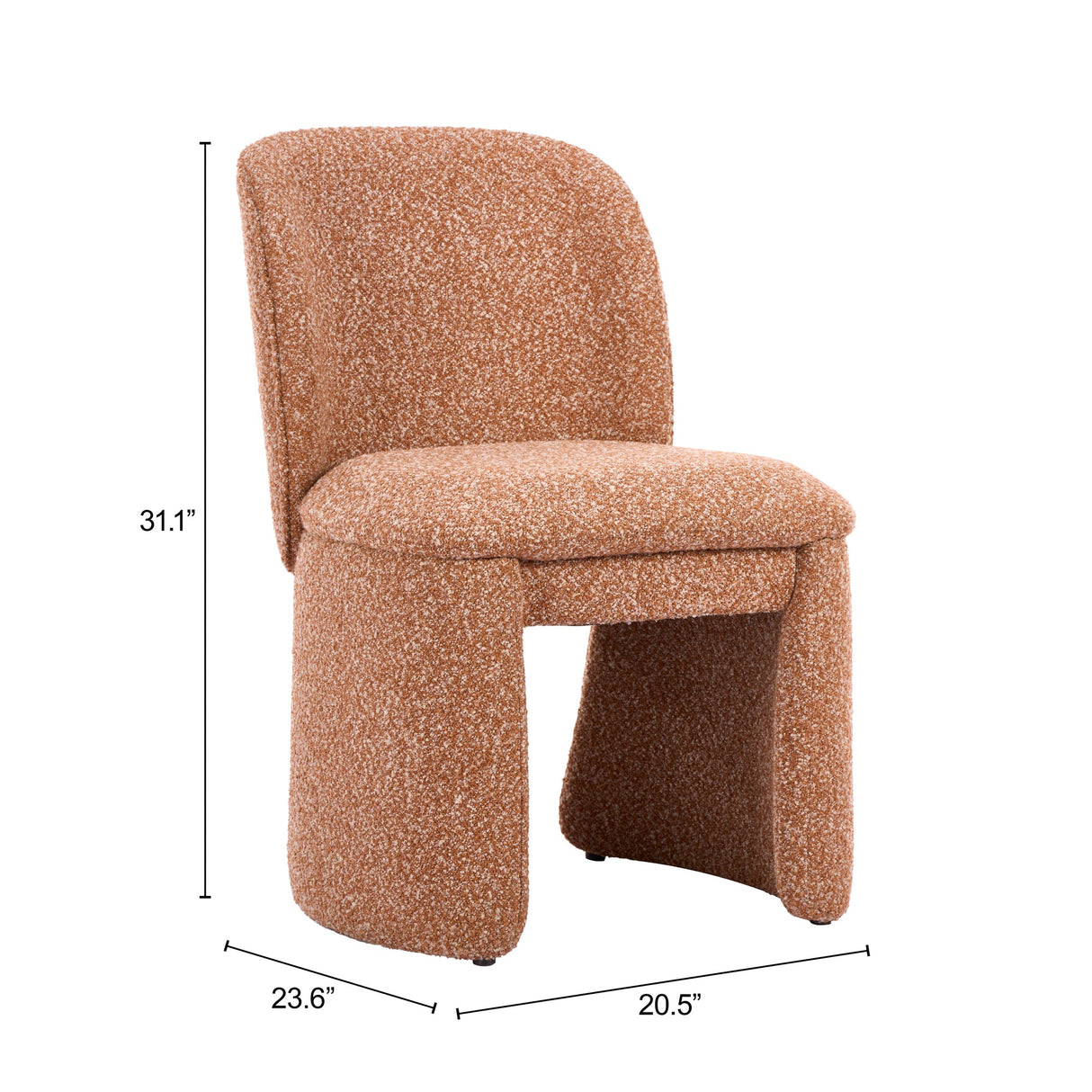 Citrine Biscuit Brown Dining Chair (Set of 2) by Zuomod at Eve Furniture