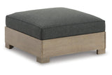 Citrine Park Brown/Charcoal Outdoor Ottoman by Ashley at Eve Furniture