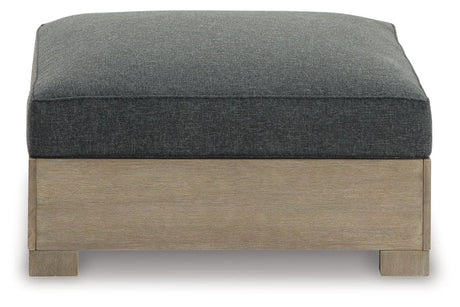 Citrine Park Brown/Charcoal Outdoor Ottoman by Ashley at Eve Furniture