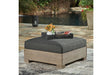 Citrine Park Brown/Charcoal Outdoor Ottoman by Ashley at Eve Furniture