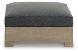 Citrine Park Brown/Charcoal Outdoor Ottoman by Ashley at Eve Furniture
