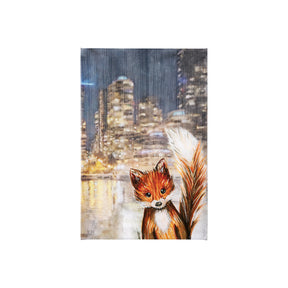 City Fox by Mercana Studio a Hand Embellished Textured Canvas by Mercana at Eve Furniture