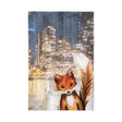 City Fox by Mercana Studio a Hand Embellished Textured Canvas by Mercana at Eve Furniture