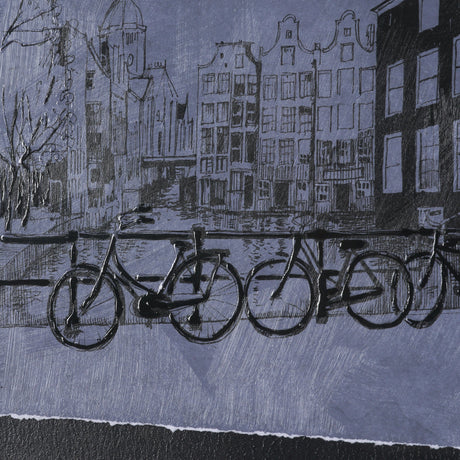 City of Canals I by Mercana Studio Hand Embelished Textured Framed Artwork Matted under Glass by Mercana at Eve Furniture