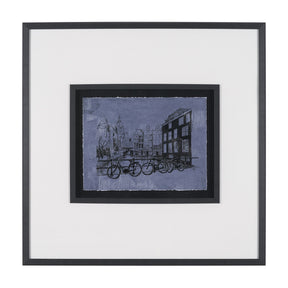 City of Canals I by Mercana Studio Hand Embelished Textured Framed Artwork Matted under Glass by Mercana at Eve Furniture