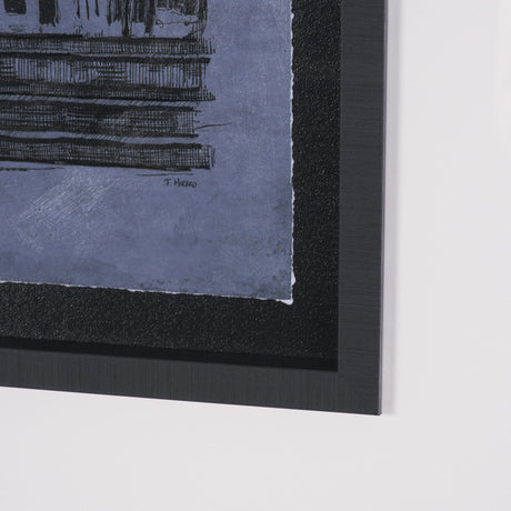 City of Canals II by Mercana Studio Hand Embelished Textured Framed Artwork Matted under Glass by Mercana at Eve Furniture