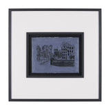 City of Canals II by Mercana Studio Hand Embelished Textured Framed Artwork Matted under Glass by Mercana at Eve Furniture