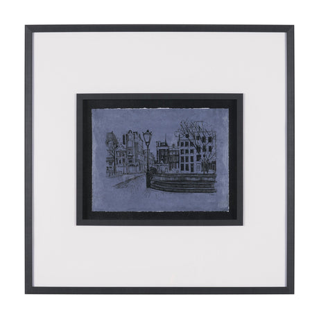 City of Canals II by Mercana Studio Hand Embelished Textured Framed Artwork Matted under Glass by Mercana at Eve Furniture