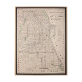 City of Chicago by Mercana Studio a Hand Embellished Textured Framed Art Print by Mercana at Eve Furniture