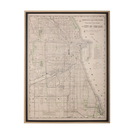 City of Chicago by Mercana Studio a Hand Embellished Textured Framed Art Print by Mercana at Eve Furniture