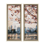 City Sunset by Mercana Studio a Hand Embellished Textured Framed Art Print Matted under Glass by Mercana at Eve Furniture