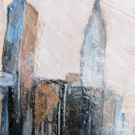 City sunset(L) by Mercana Studio a Hand Embellished Textured Canvas by Mercana at Eve Furniture