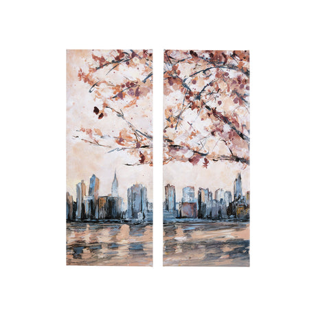 City sunset(R) by Mercana Studio a Hand Embellished Textured Canvas by Mercana at Eve Furniture