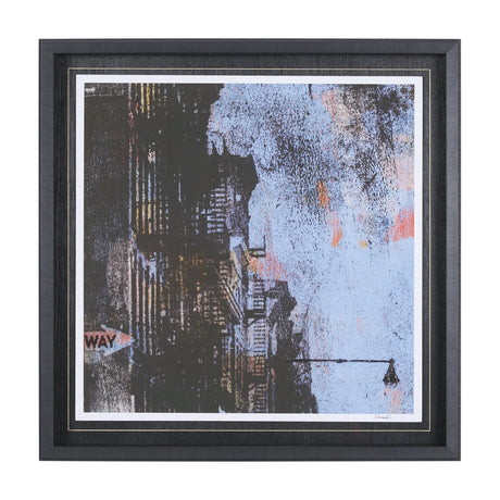 City Vibe I by Mercana Studio a Hand Embellished Textured Framed Art Print Matted under Glass by Mercana at Eve Furniture