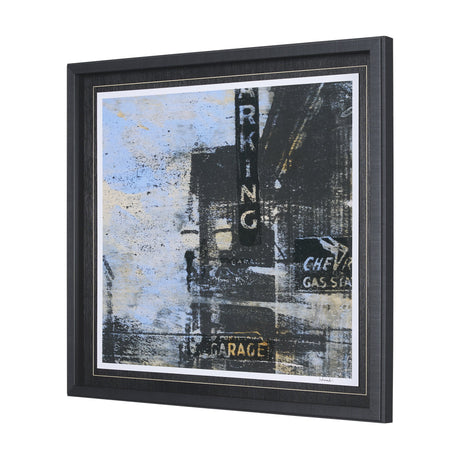 City Vibe II by Mercana Studio a Hand Embellished Textured Framed Art Print Matted under Glass by Mercana at Eve Furniture