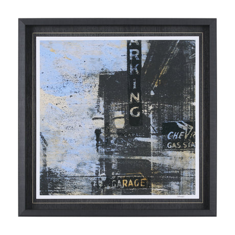 City Vibe II by Mercana Studio a Hand Embellished Textured Framed Art Print Matted under Glass by Mercana at Eve Furniture