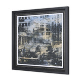 City Vibe III by Mercana Studio a Hand Embellished Textured Framed Art Print Matted under Glass by Mercana at Eve Furniture