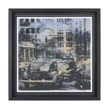 City Vibe III by Mercana Studio a Hand Embellished Textured Framed Art Print Matted under Glass by Mercana at Eve Furniture