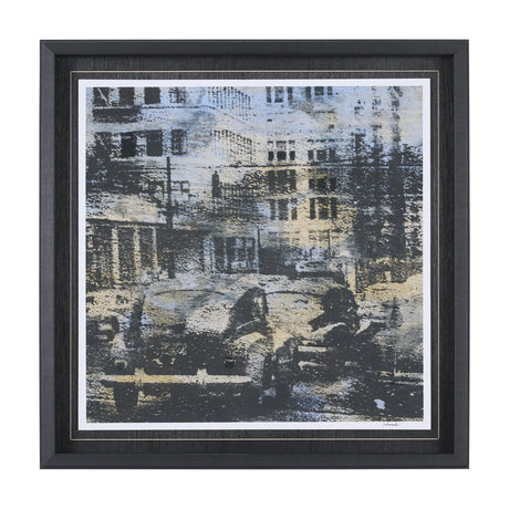 City Vibe III by Mercana Studio a Hand Embellished Textured Framed Art Print Matted under Glass by Mercana at Eve Furniture