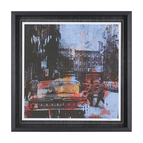 City Vibe IV by Mercana Studio a Hand Embellished Textured Framed Art Print Matted under Glass by Mercana at Eve Furniture