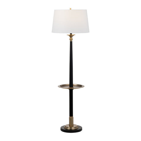 Claiborne Black/Gold Floor Lamp by Crestview at Eve Furniture