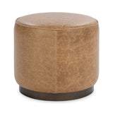 Clair Sedona Brown 20" Round Ottoman by Classic Home at Eve Furniture