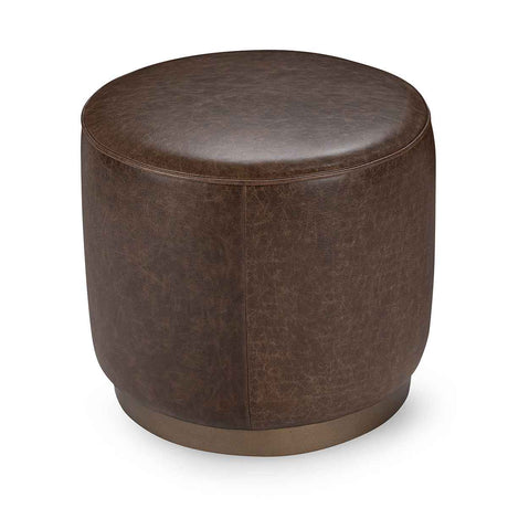 Clair Round Ottoman - Cocoa Brown by Classic Home at Eve Furniture