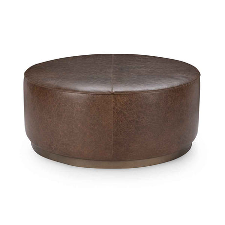 Clair Round Ottoman - Cocoa Brown by Classic Home at Eve Furniture