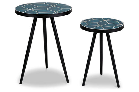 Clairbelle Teal Accent Table by Ashley at Eve Furniture