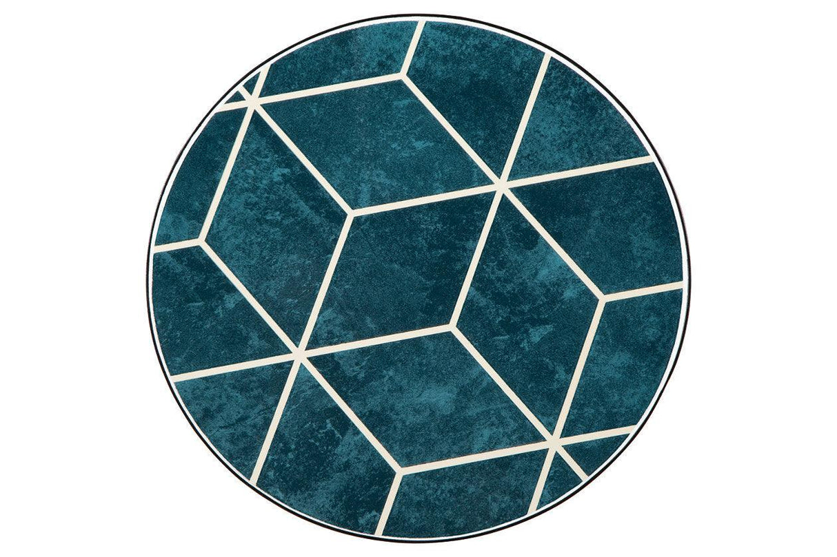 Clairbelle Teal Accent Table by Ashley at Eve Furniture